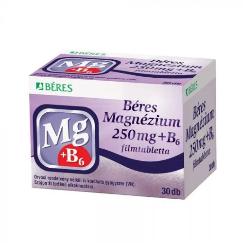 Béres Magnézium 250 mg + B6 filmtabletta (30 db)