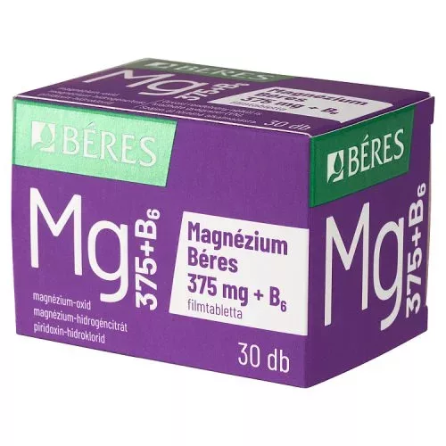Béres Magnézium 250 mg + B6 filmtabletta (30 db)