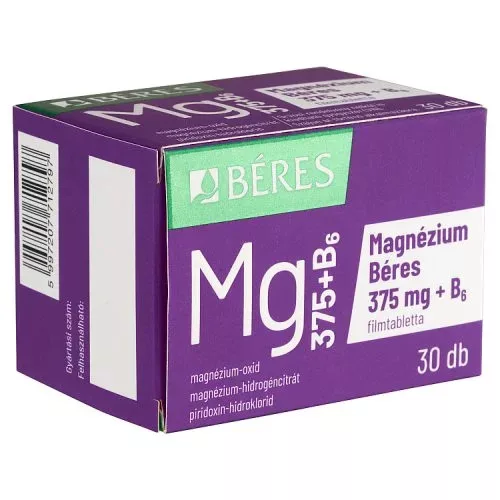Béres Magnézium 250 mg + B6 filmtabletta (30 db)