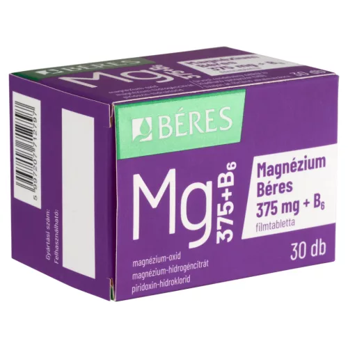 Béres Magnézium 250 mg + B6 filmtabletta (30 db)