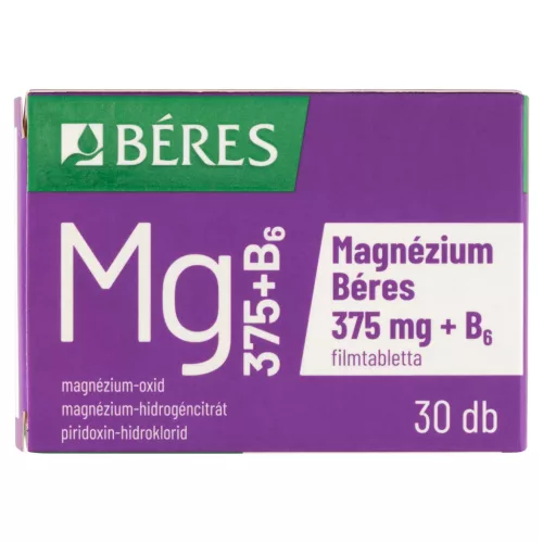 Béres Magnézium 250 mg + B6 filmtabletta (30 db)