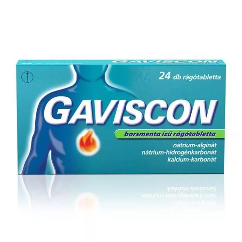 Gaviscon Borsmenta ízű rágótabletta (24 db)