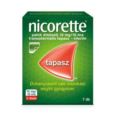 Nicorette Patch áttetsző 10mg/16 óra transzdermális tapasz (7 db)