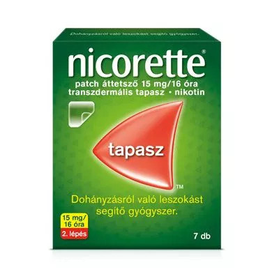 Nicorette Patch áttetsző 15mg/16 óra transzdermális tapasz (7 db)