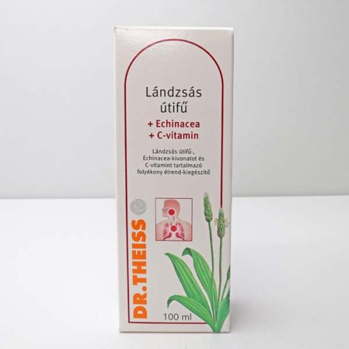 Dr. Theiss lándzsás útifű szirup + echinacea + c-vitamin (100 ml)