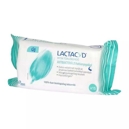 Lactacyd Intim antibakteriális törlőkendő (15 db)
