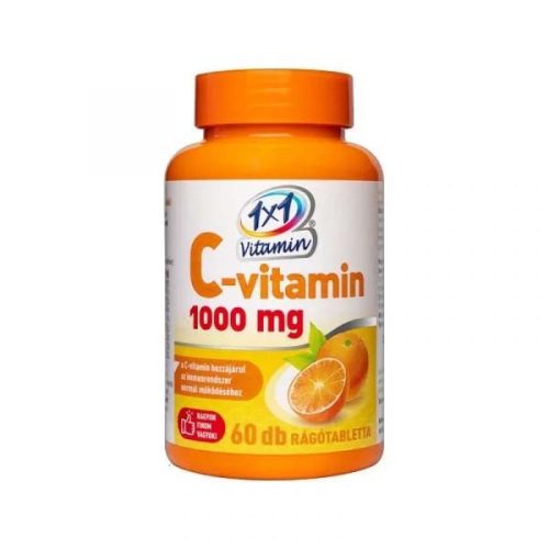 1x1 Vitamin C-vitamin 1000 mg narancsízű rágótabletta (60db)