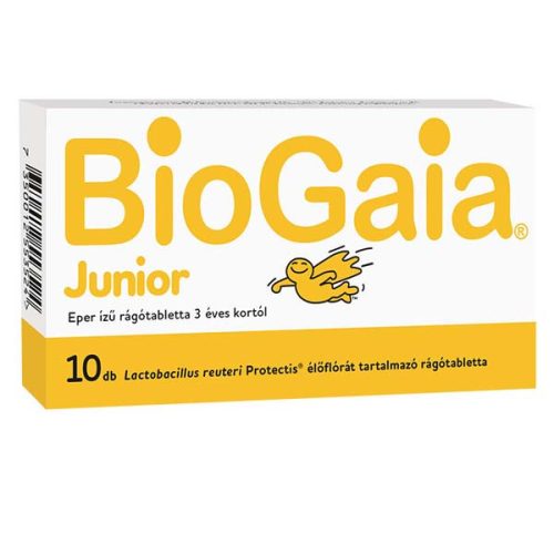 BioGaia Junior rágótabletta eper ízű (10 db)