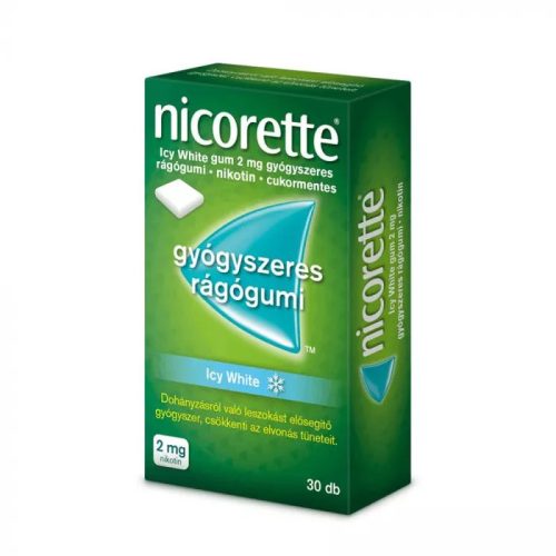 NICORETTE Icy White gum 2mg cukormentes gyógyszeres rágógumi (30 db)