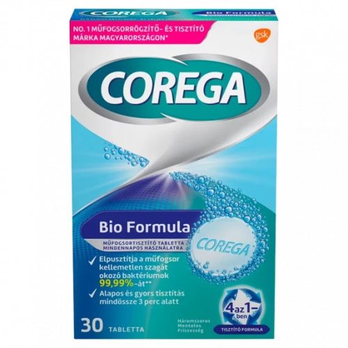 Corega Bio Formula műfogsortisztító tabletta (30 db)