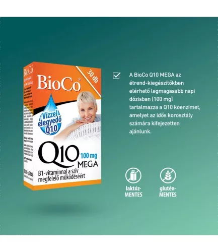 BioCo Q10 Vízzel elegyedő Mega 100mg kapszula (30 db)