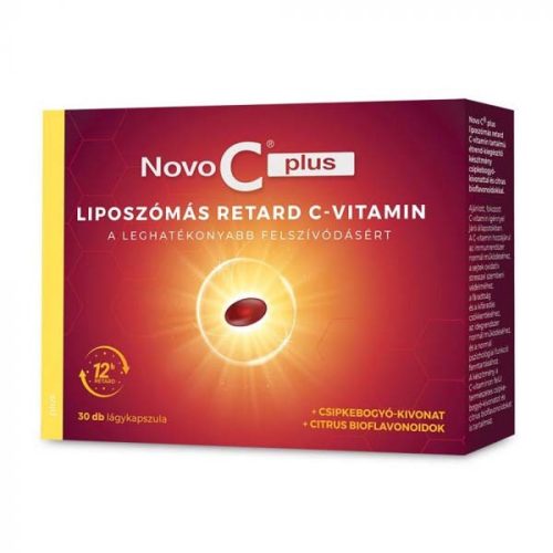 Novo C Plus liposzómás retard C-vitamin lágykapszula csipkebogyóval (30db)