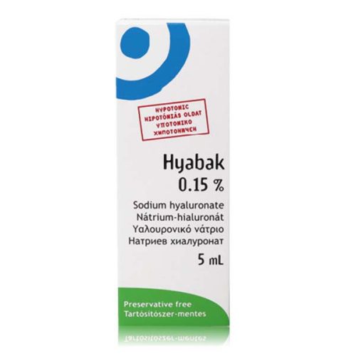 Hyabak 0,15% nedvesítő szemcsepp (5 ml)