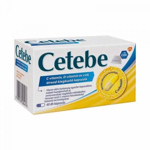 Cetebe C-vitamin + cink + D-vitamin étrend-kiegészítő kapszula (60db)