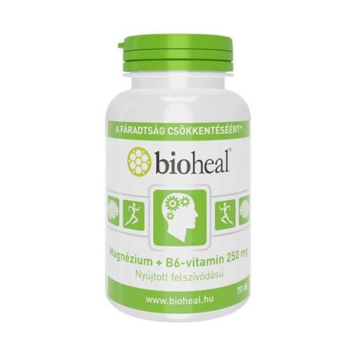 Bioheal Magnézium + B6-vitamin 250 mg nyújtott felszívódású tabletta (70db)