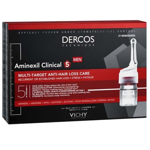 VICHY Dercos Aminexil Clinical 5 Hajhullás elleni ampulla férfiaknak 21 ampulla