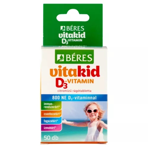 Béres Vita-D3 Kid rágótabletta (50db)