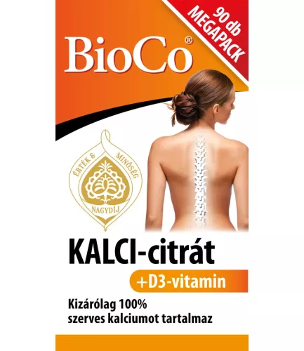 BioCo KALCI-citrát+D3-vitamin MEGAPACK 90 db
