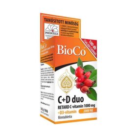   BioCo C+D duo retard C-vitamin 1000 mg + D3-vitamin 2000 NE filmtabletta (100db)