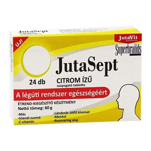 Jutavit Jutasept citrom ízű szopogató tabletta (24db)