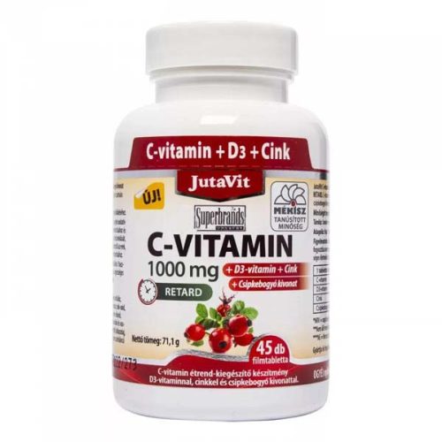 Jutavit C-vitamin 1000mg + D3+Cink tabletta  (45db)
