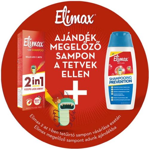 Elimax 2in1 tetűirtó sampon+fésű