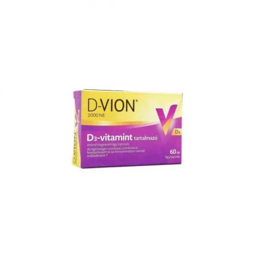 D-Vion D3-vitamin 2000 NE étrend-kiegészítő lágy kapszula (60 db)