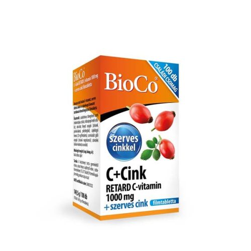 BioCo C+Cink Retard C-vitamin 1000mg+szerves Cink filmtabletta (100 db)