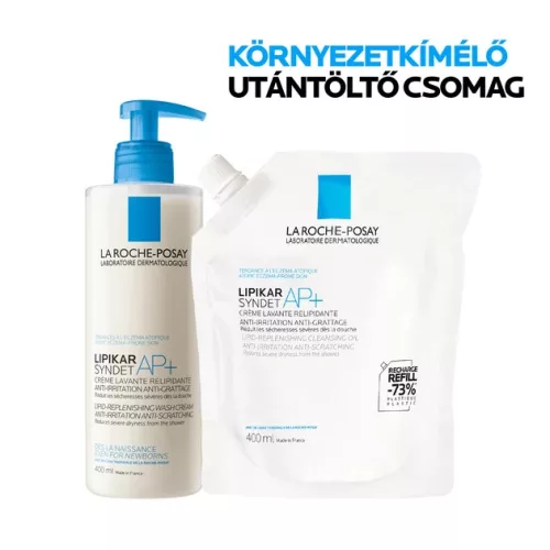 La Roche-Posay Lipikar Syndet AP+ utántöltő (400 ml)