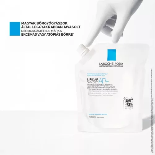 La Roche-Posay Lipikar Syndet AP+ utántöltő (400 ml)