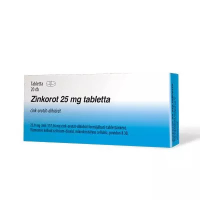 Zinkorot 25 mg tabletta (20 db)