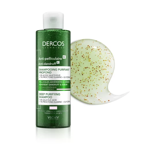 VICHY Dercos K korpásodás elleni sampon hámlasztó hatással (250ml)