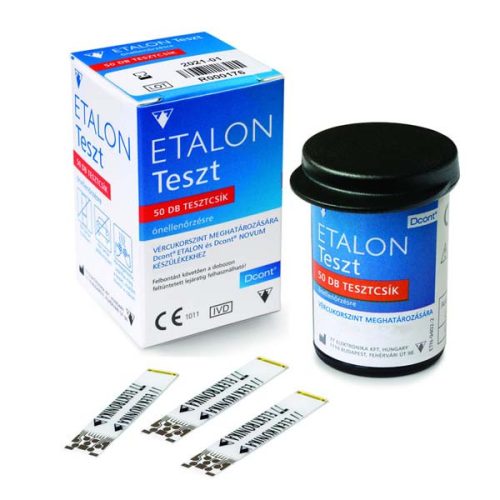 Dcont Etalon vércukorszintmérő tesztcsík (50 db)