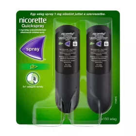   Nicorette Quickspray 1mg/adag szájnyálkahártyán alkalmazott oldatos spray (2x1 adagoló tartály)