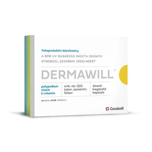 Dermawill fényvédő hatású étrend kiegészítő kapszula (20db)