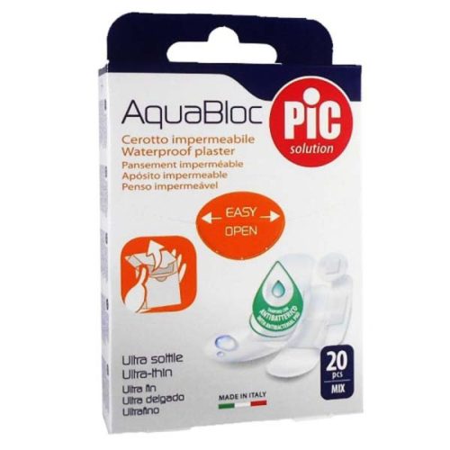 PiC Solution Aquabloc antibakteriális sebtapasz vegyes (20 db)