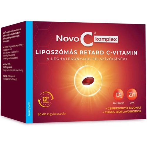 Novo C Komplex Liposzómális retard C-vitamin +D3+Cink kapszula (90 db)