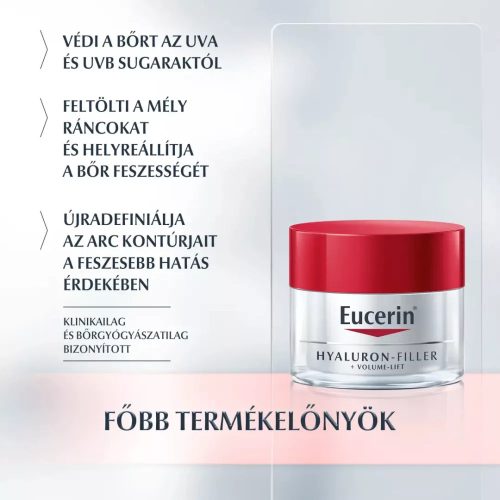 Eucerin Hyaluron-Filler+Volume Lift Bőrfeszesítő éjszakai arckrém (50 ml)