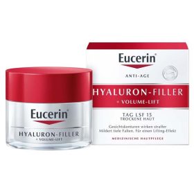   Eucerin Hyaluron-Filler + Volume Lift bőrfeszesítő nappali arckrém száraz bőrre LSF15 (50ml)