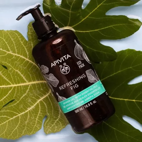 Apivita Refreshing Fig Tusfürdő frissítő fügével és illóolajokkal ECOPACK (500 ml)