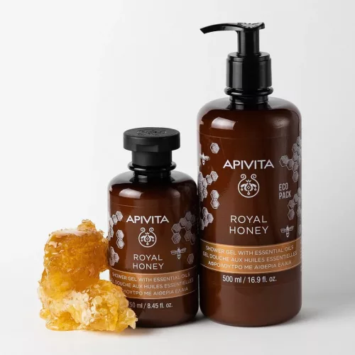 Apivita Royal Honey Tusfürdő száraz bőrre ECOPACK (500 ml)