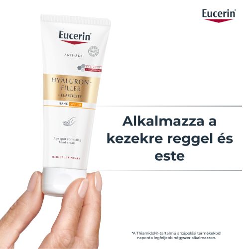 Eucerin Hyaluron-Filler + Elasticity pigmentfolt halványító és bőrfiatalító kézkrém SPF 30 (75ml)