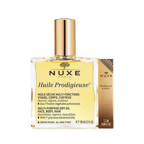 Nuxe Huile Prodigieuse Többfunkciós Száraz Olaj Arcra, Testre, Hajra + Prodigieux parfüm (1,2ml)