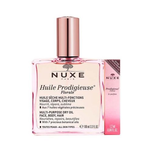 Nuxe Huile Prodigieuse Többfunkciós Száraz Olaj Floral Arcra, Testre, Hajra (100ml) + Prodigieux floral parfüm (1,2ml)