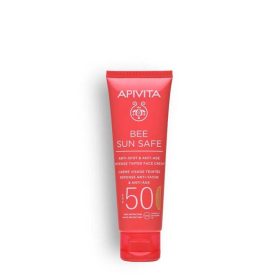   Apivita BEE SUN SAFE Színezett arckrém ráncok és pigmentfoltok ellen SPF50 50ml