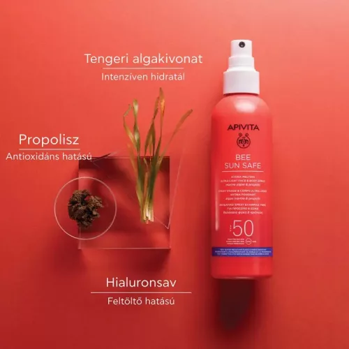 Apivita BEE SUN SAFE Spray arcra és testre SPF50 200ml