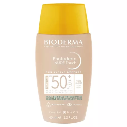 BIODERMA Photoderm NUDE Touch MINERAL SPF50+ very light (nagyon világos) (40ml)