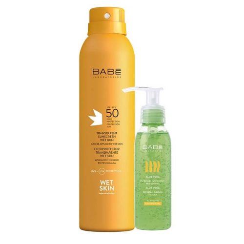 BABÉ Áttetsző Fényvédő Spray Felnőtteknek 200 ml + Babé Aloe gél 90 ml