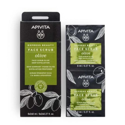 APIVITA Express mélyhámlasztó arcradír olívával (2x8ml)