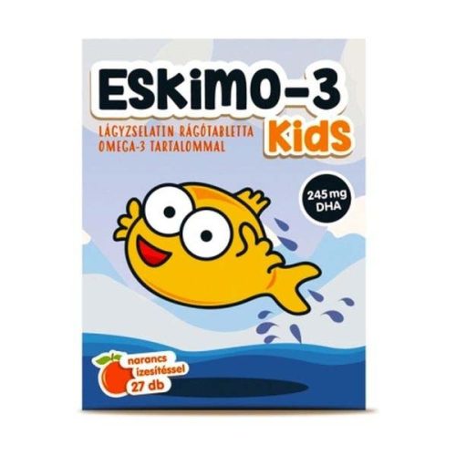 Eskimo 3 Kids Omega-3 D-vit. rágótabletta narancs (27 db)